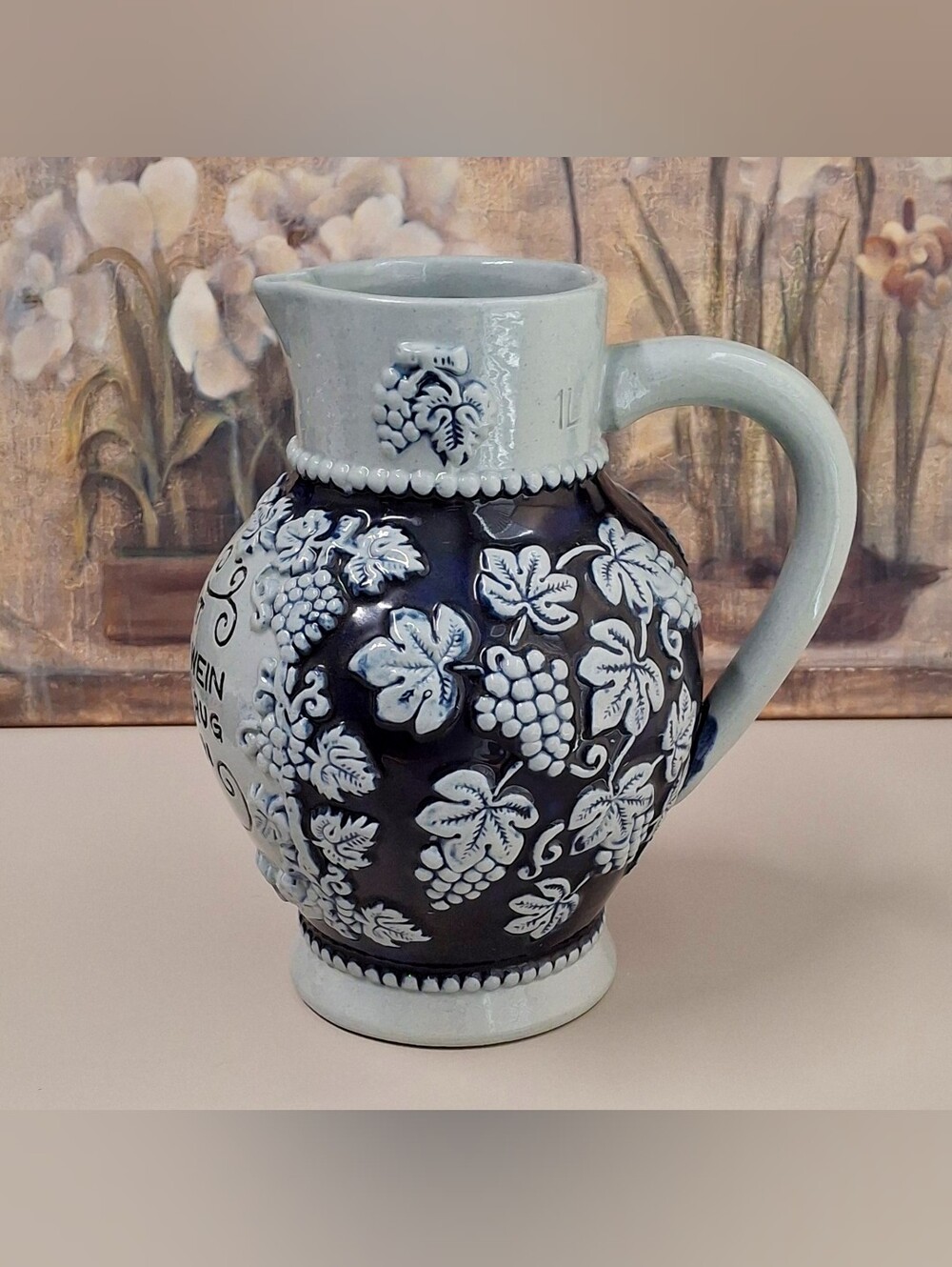 Vintage Werner Corzelius Western Germany Pottery 1L Liter Wine Pitcher